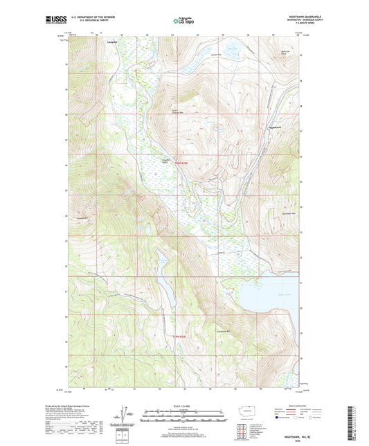Nighthawk Washington US Topo Map Image