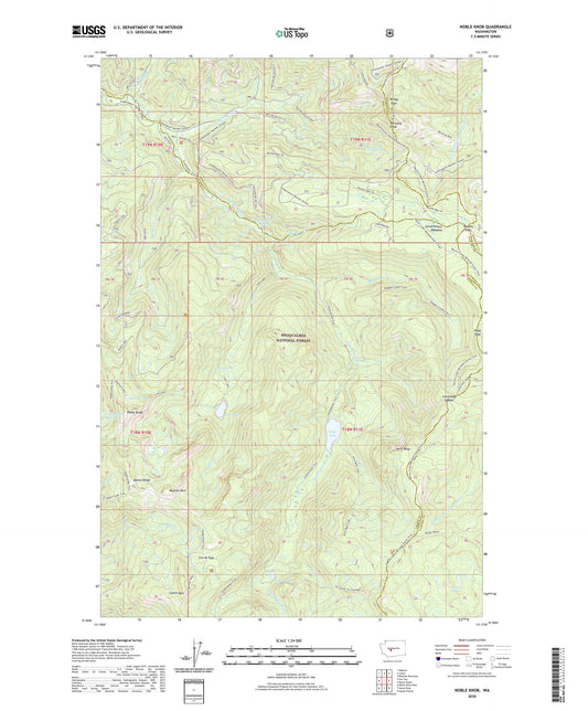Noble Knob Washington US Topo Map Image