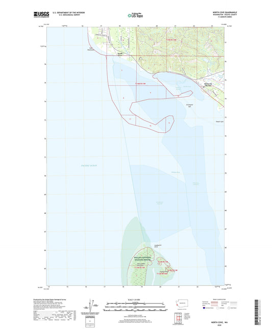 North Cove Washington US Topo Map Image
