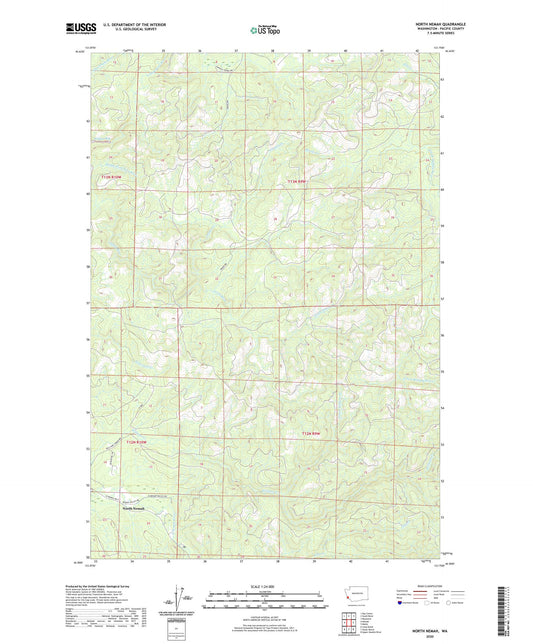 North Nemah Washington US Topo Map Image