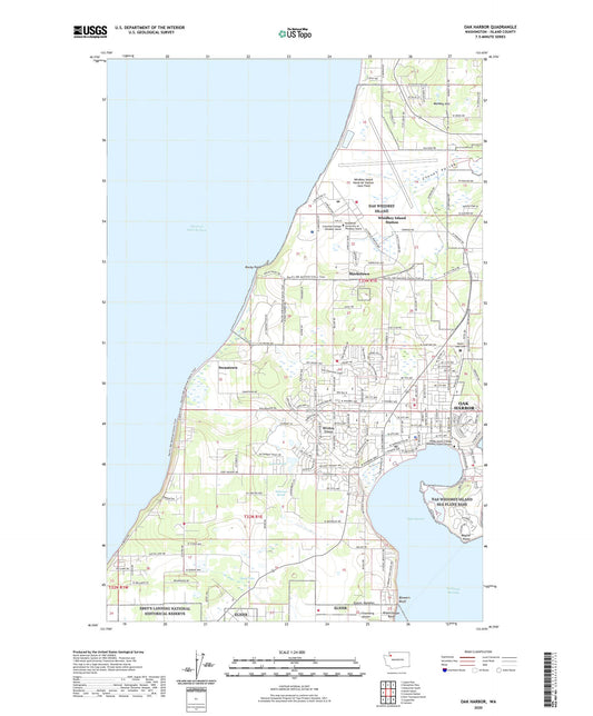 Oak Harbor Washington US Topo Map Image