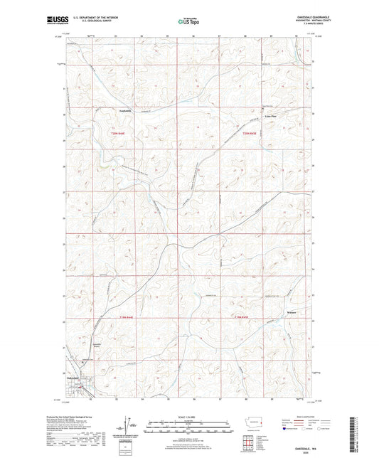 Oakesdale Washington US Topo Map Image