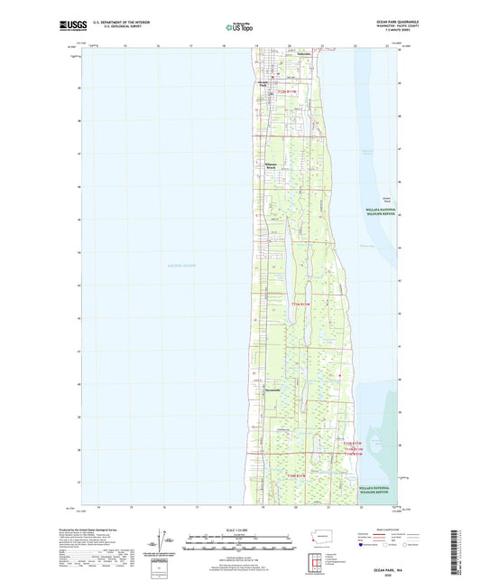 Ocean Park Washington US Topo Map Image