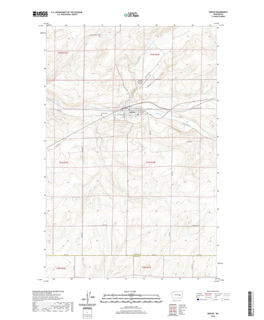 Odessa Washington US Topo Map Image