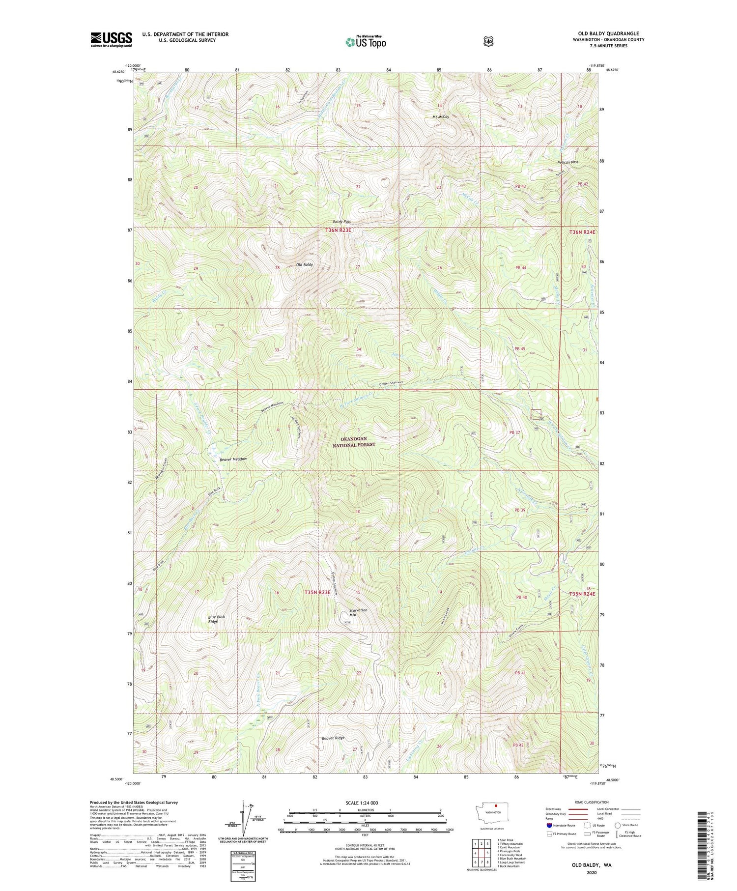 Old Baldy Washington US Topo Map Image