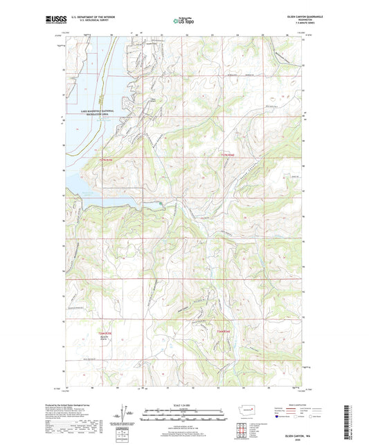 Olsen Canyon Washington US Topo Map Image