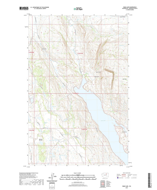 Omak Lake Washington US Topo Map Image