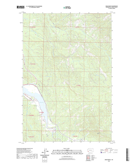 Oman Ranch Washington US Topo Map Image
