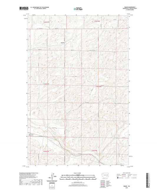 Omans Washington US Topo Map Image