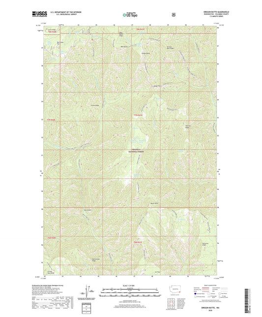 Oregon Butte Washington US Topo Map Image