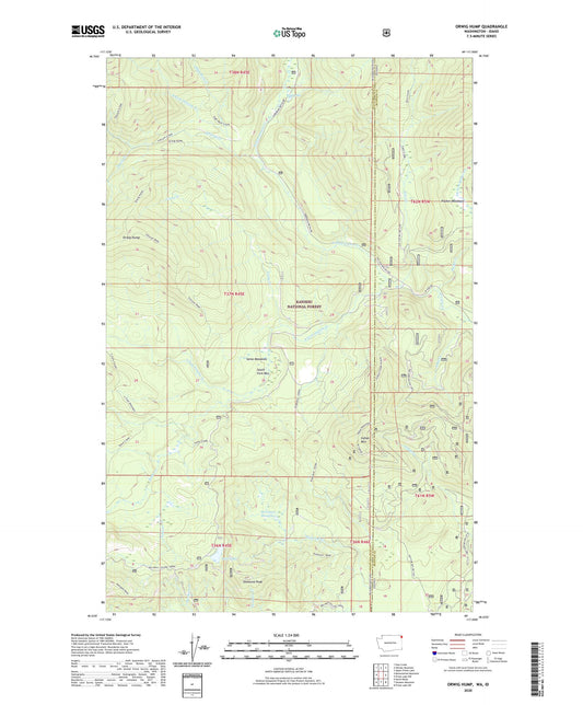 Orwig Hump Washington US Topo Map Image