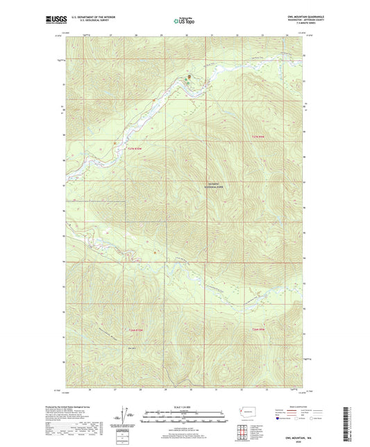 Owl Mountain Washington US Topo Map Image