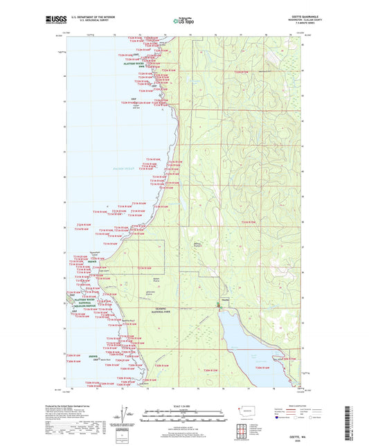 Ozette Washington US Topo Map Image