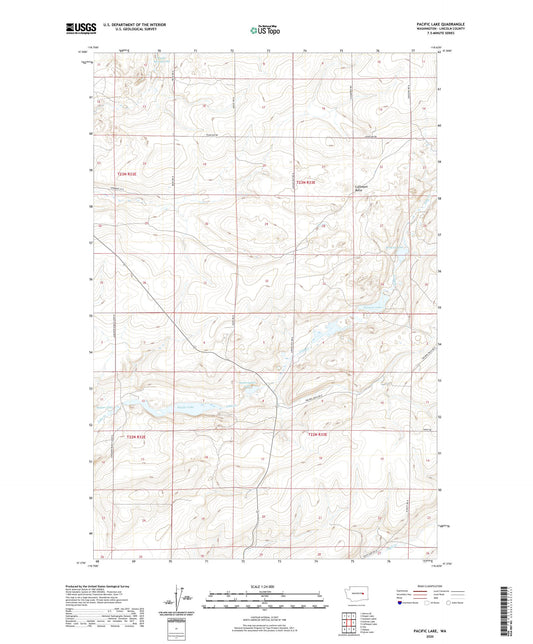 Pacific Lake Washington US Topo Map Image