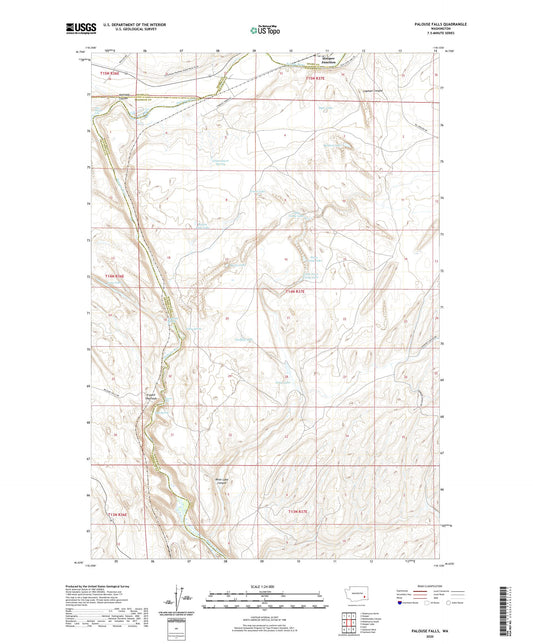 Palouse Falls Washington US Topo Map Image
