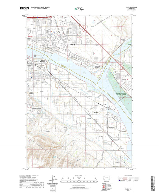 Pasco Washington US Topo Map Image