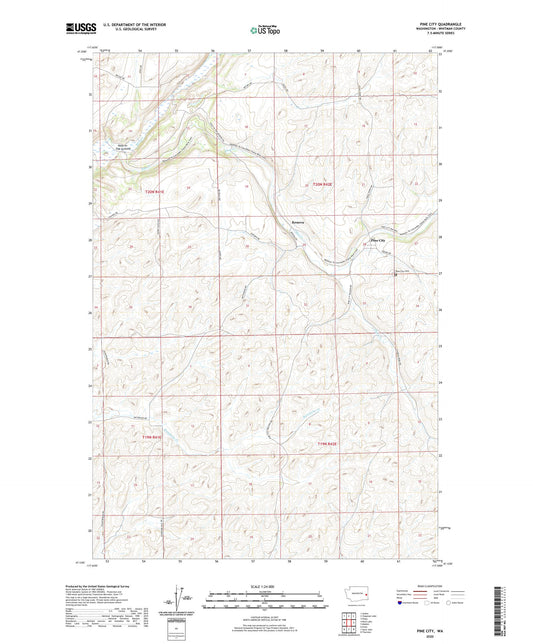 Pine City Washington US Topo Map Image