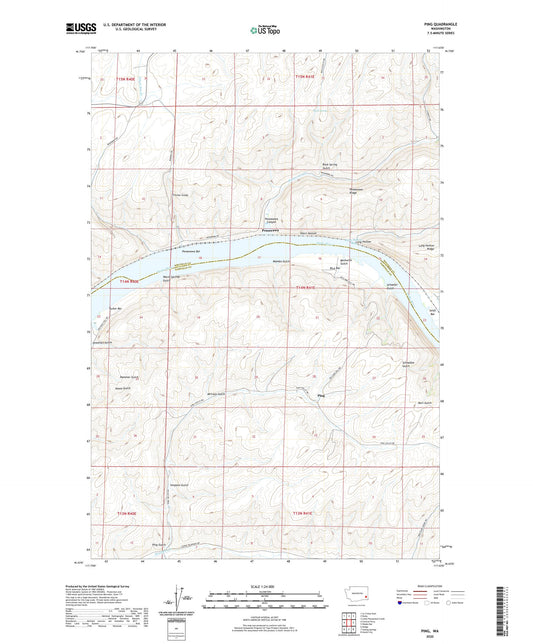 Ping Washington US Topo Map Image