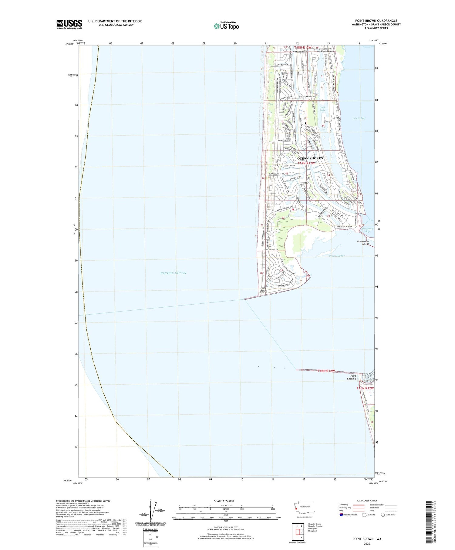 Point Brown Washington US Topo Map Image