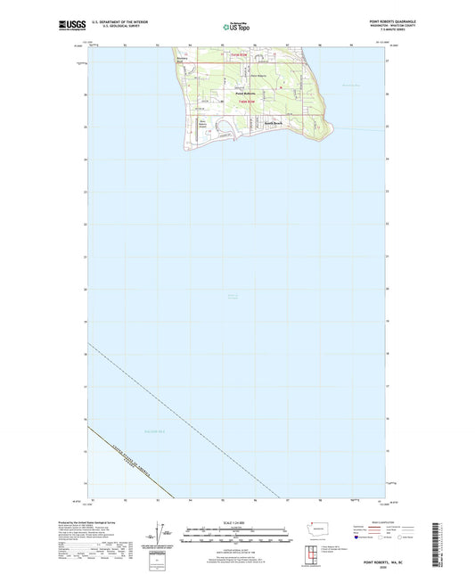 Point Roberts Washington US Topo Map Image