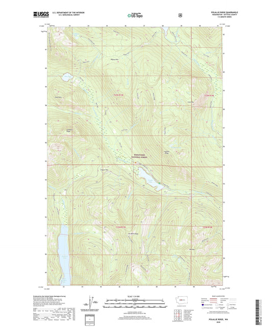 Polallie Ridge Washington US Topo Map Image
