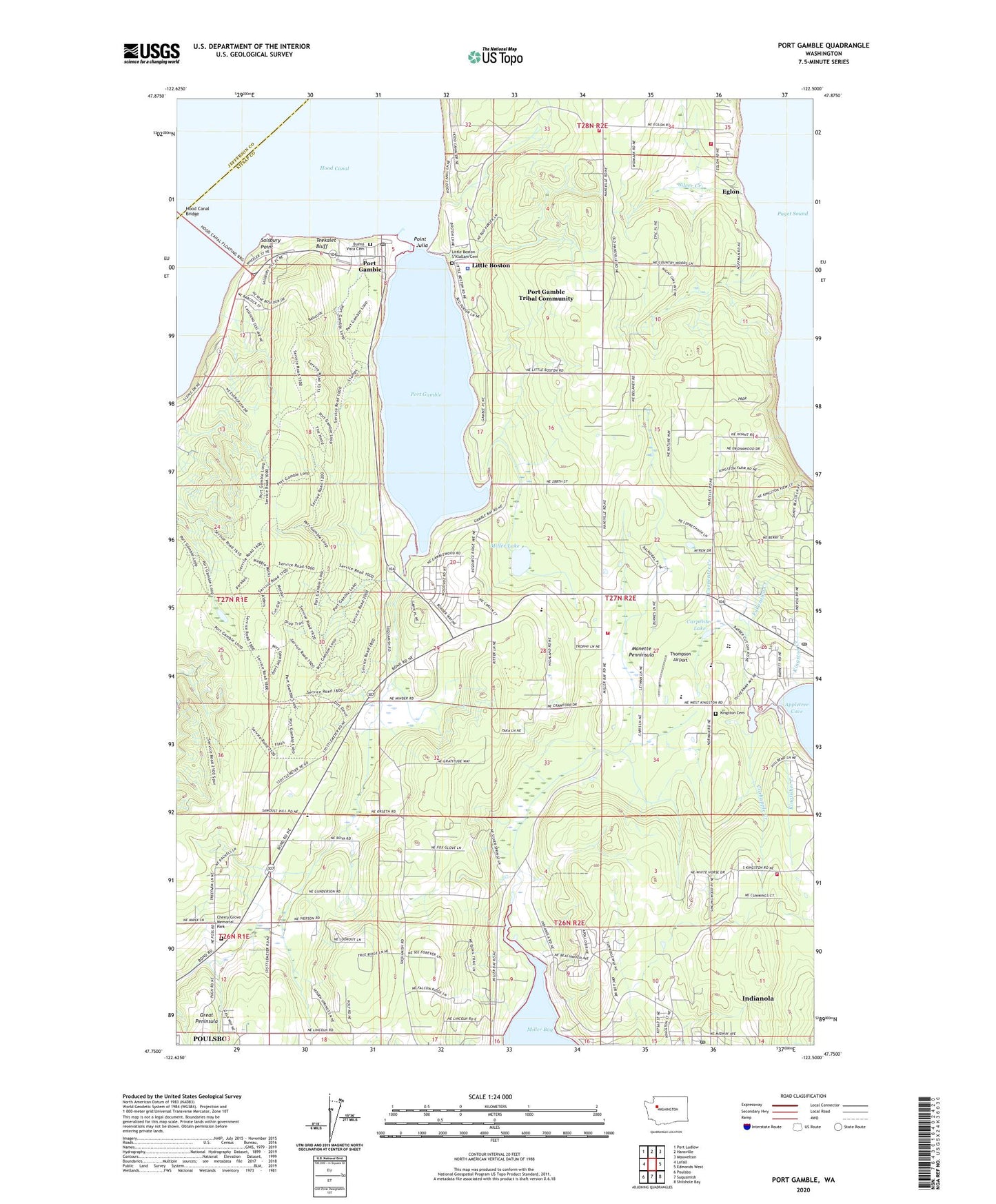 Port Gamble Washington US Topo Map Image