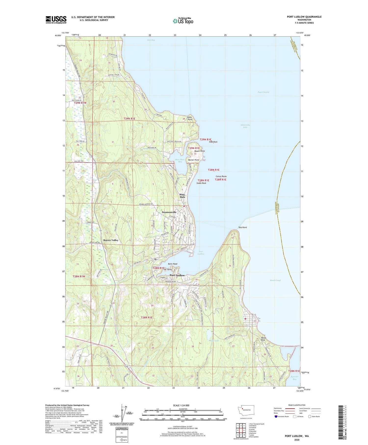 Port Ludlow Washington US Topo Map Image