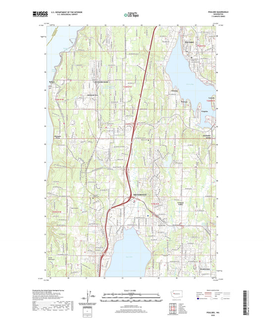Poulsbo Washington US Topo Map Image