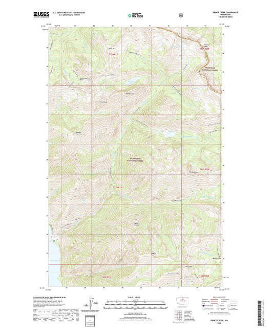 Prince Creek Washington US Topo Map Image