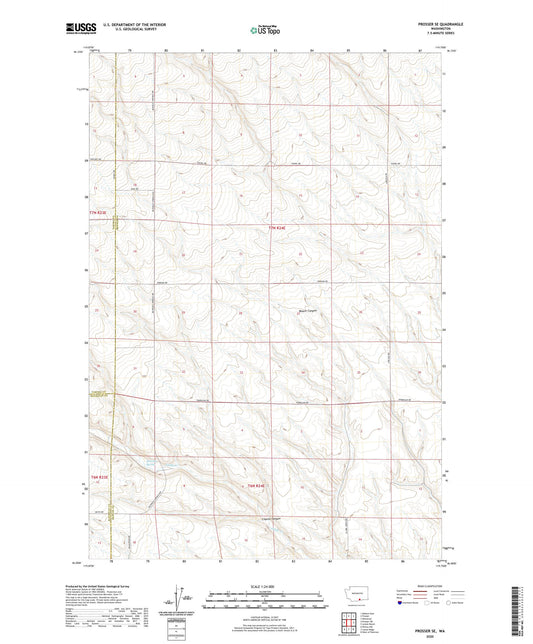 Prosser SE Washington US Topo Map Image