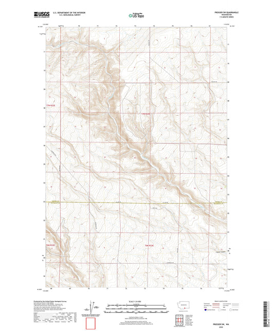 Prosser SW Washington US Topo Map Image