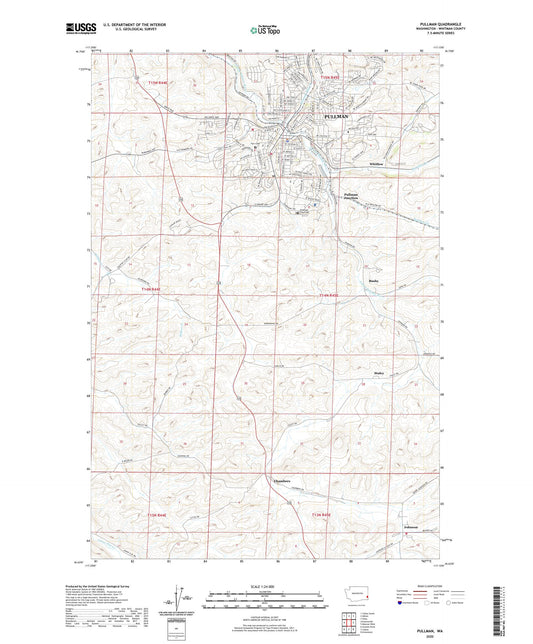 Pullman Washington US Topo Map Image