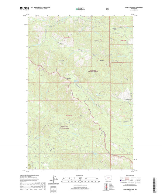 Quartz Mountain Washington US Topo Map Image