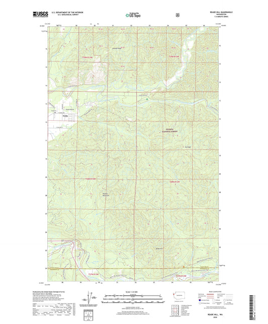 Reade Hill Washington US Topo Map Image