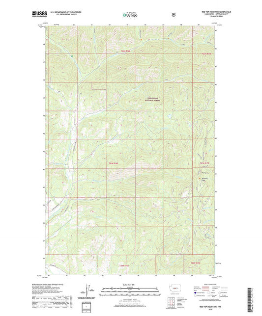 Red Top Mountain Washington US Topo Map Image