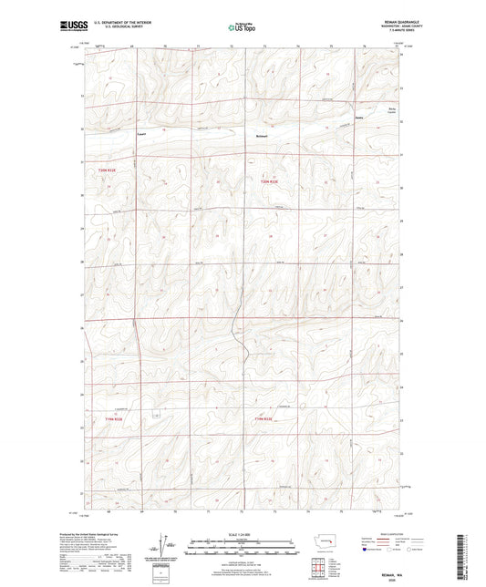 Reiman Washington US Topo Map Image