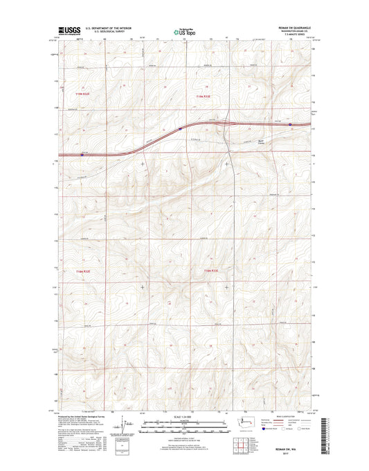 Reiman SW Washington US Topo Map Image
