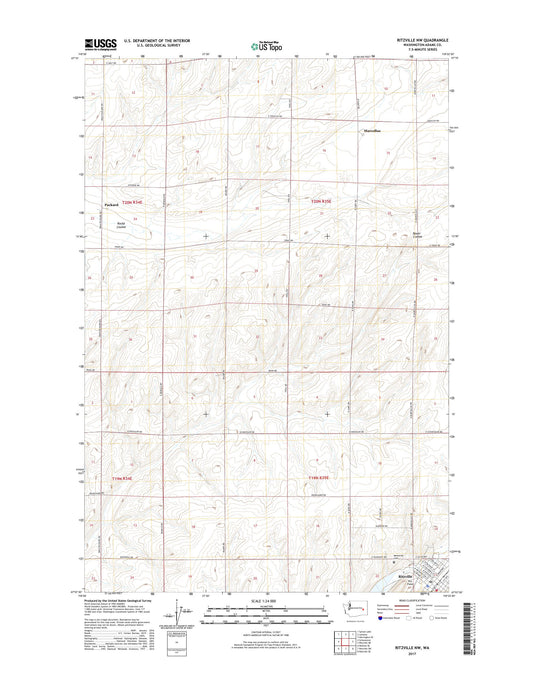 Ritzville NW Washington US Topo Map Image