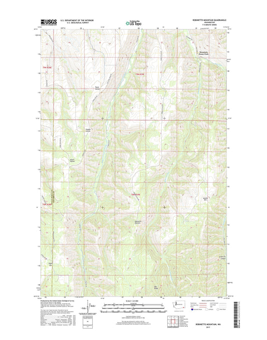 Robinette Mountain Washington US Topo Map Image
