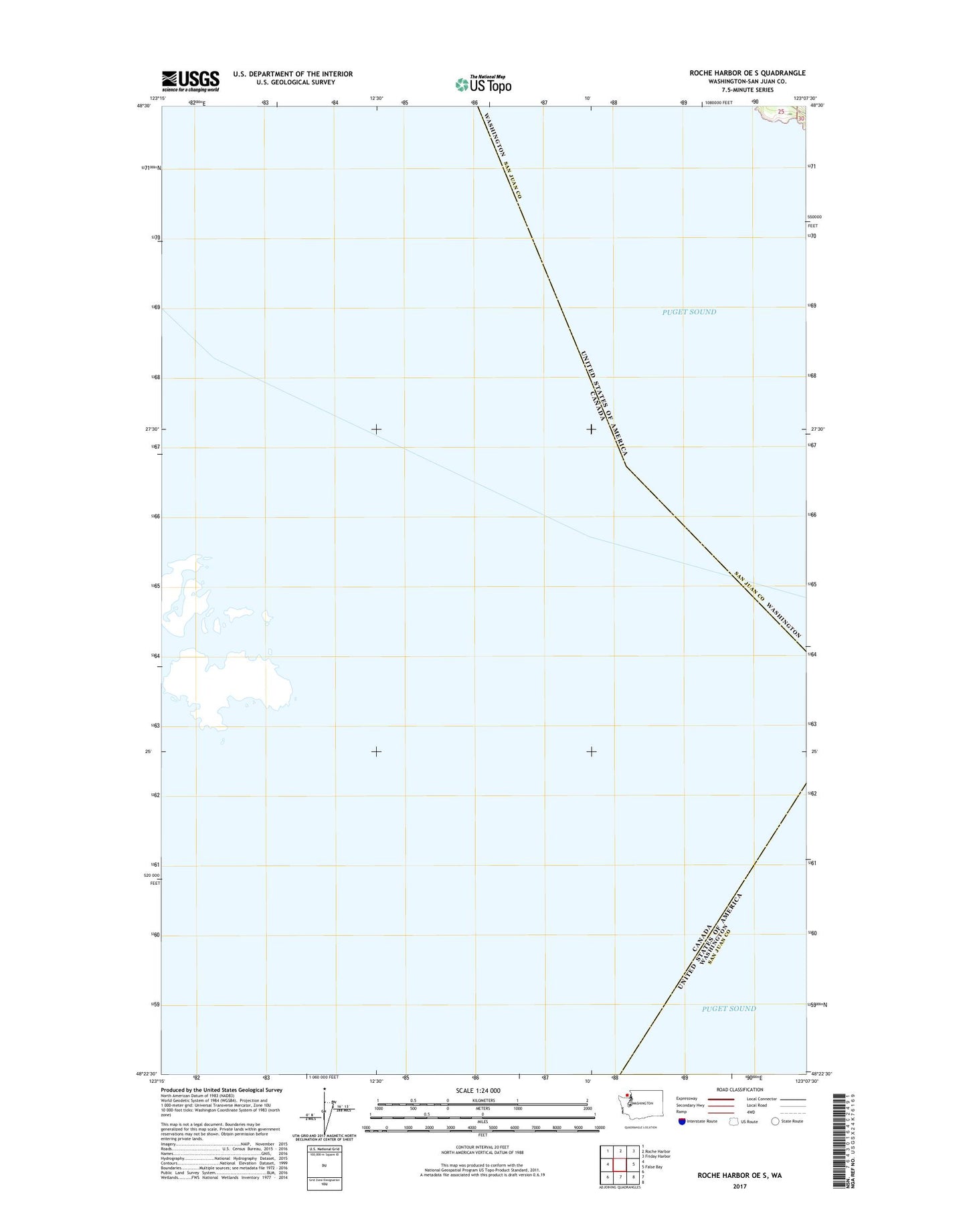 Roche Harbor OE S Washington US Topo Map Image