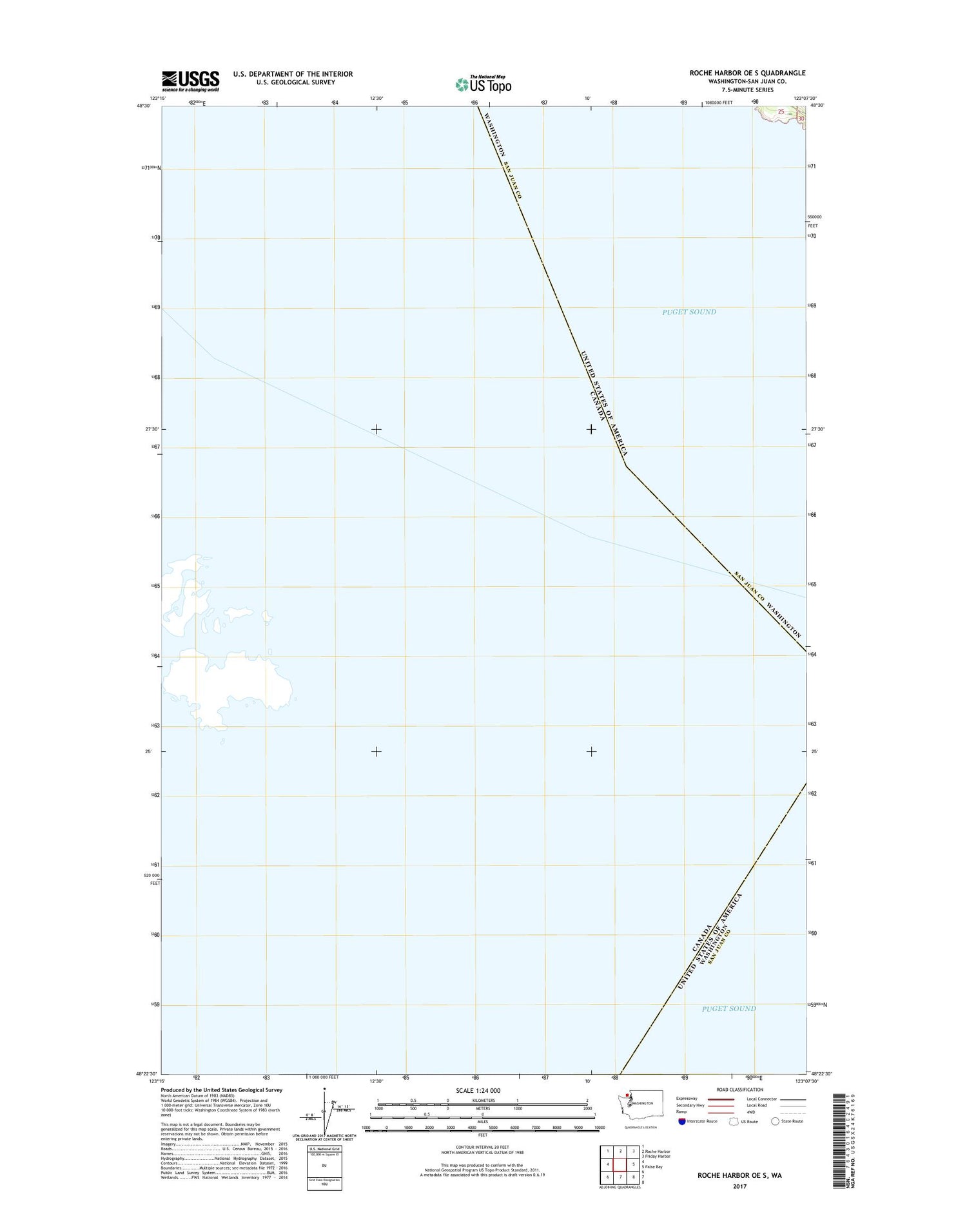 Roche Harbor OE S Washington US Topo Map Image