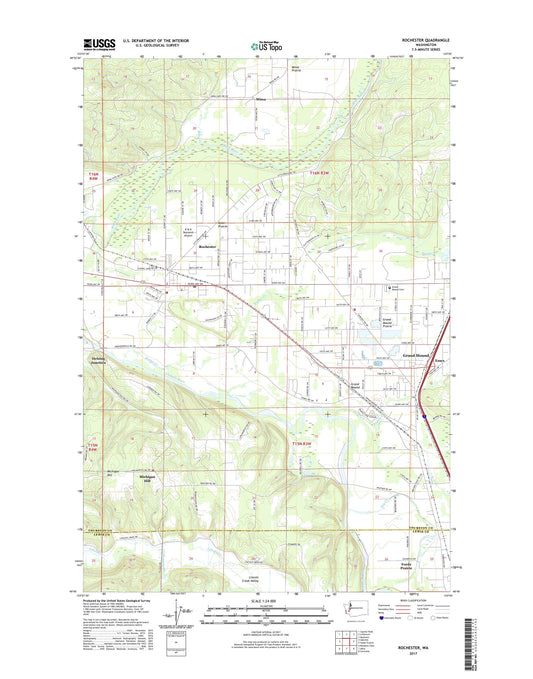 Rochester Washington US Topo Map Image