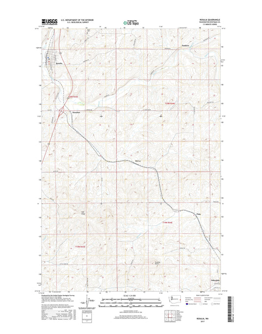 Rosalia Washington US Topo Map Image