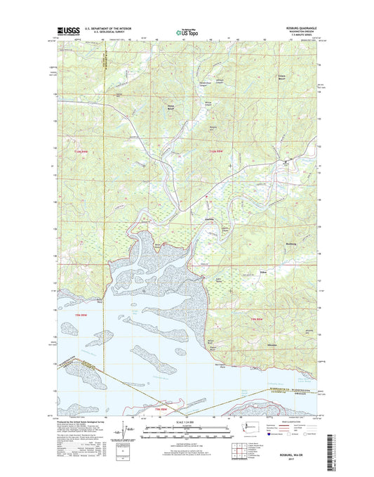 Rosburg Washington US Topo Map Image