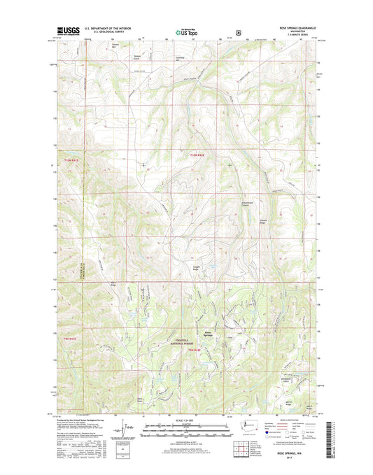 Rose Springs Washington US Topo Map Image