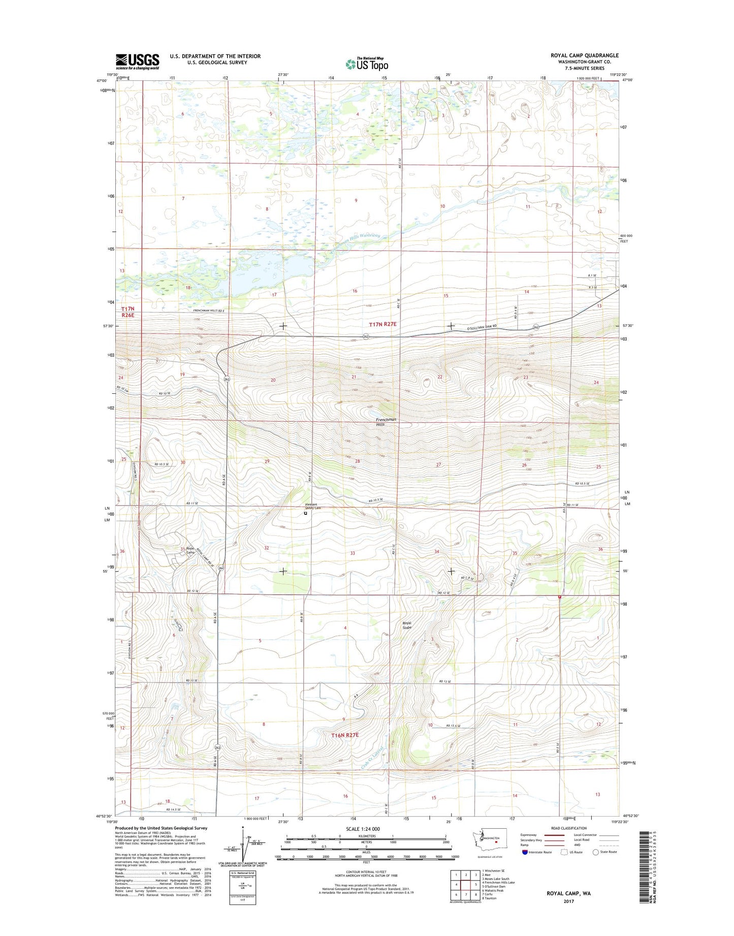 Royal Camp Washington US Topo Map Image