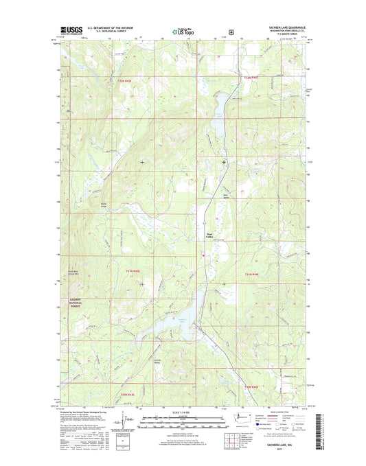Sacheen Lake Washington US Topo Map Image