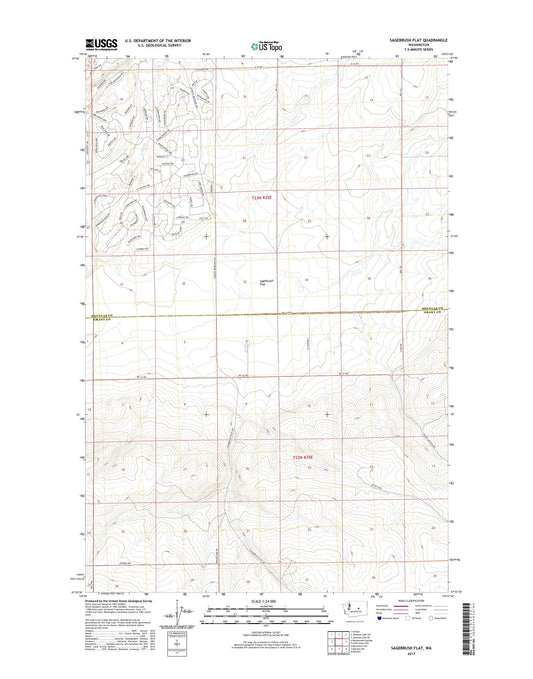 Sagebrush Flat Washington US Topo Map Image