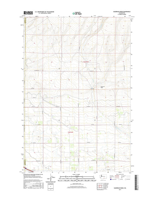 Sagebrush Ridge Washington US Topo Map Image