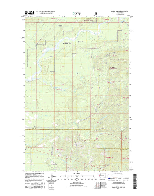 Salmon River East Washington US Topo Map Image